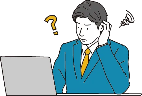 悩んでいる男性
